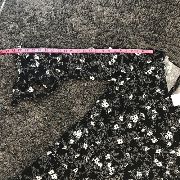 Ellos Black Floral Shift Dress Size 10 New - Picture 11 of 14